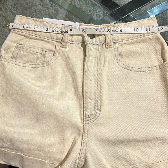 American Apparel denim high waisted cuffed shorts - Picture 6 of 6